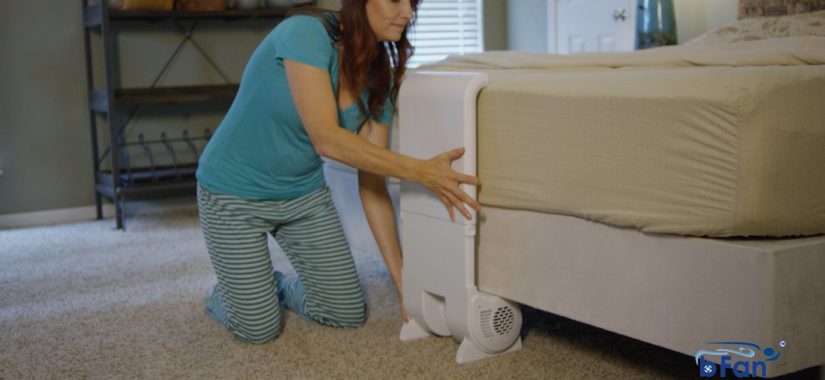 Installing the bFan air cooling system. Image via BedFans USA