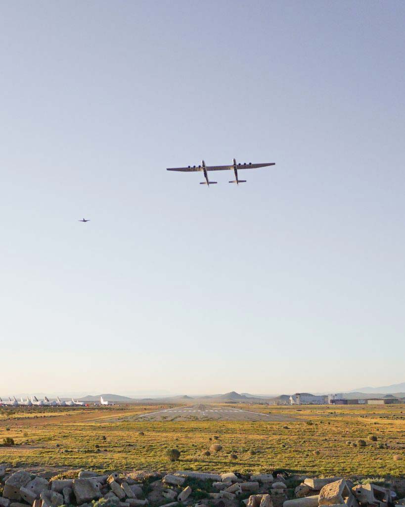 The Stratolaunch can store up three Pegasus XL rockets.