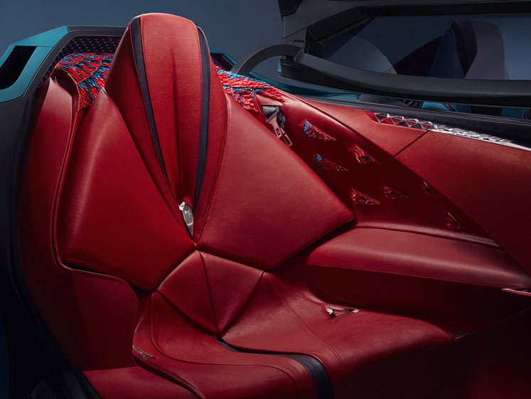 The image shows the passenger area inside the super car. Image via DS