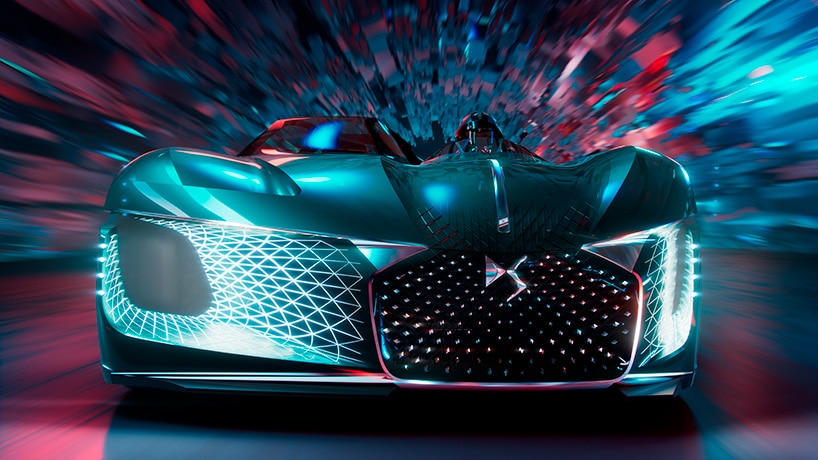 The frontal view of the DS X-Tense supercar. Image via DS