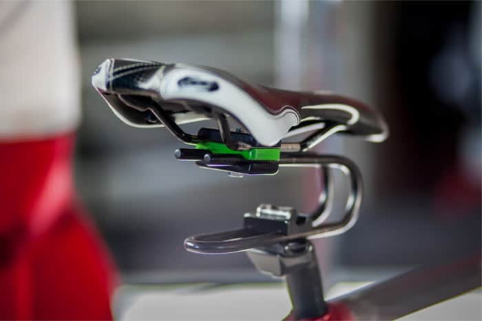 The Rinsten spring sits in between the saddle and seat-post. Image via Rinsten